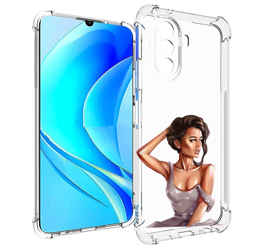 

Чехол MyPads Девушка-с-прической женский для Huawei Nova Y70 / Nova Y70 Plus (MGA-LX9N), Прозрачный, Tocco