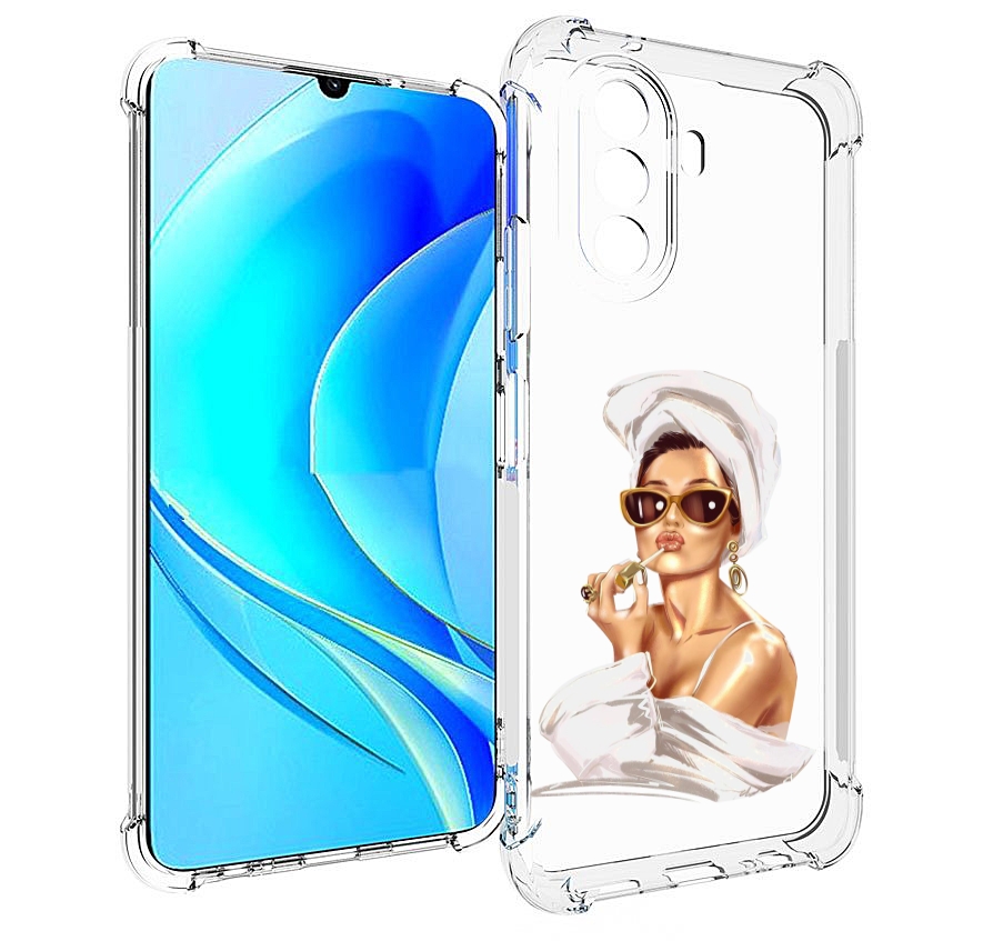 

Чехол MyPads Девушка-утром женский для Huawei Nova Y70 / Nova Y70 Plus (MGA-LX9N), Прозрачный, Tocco