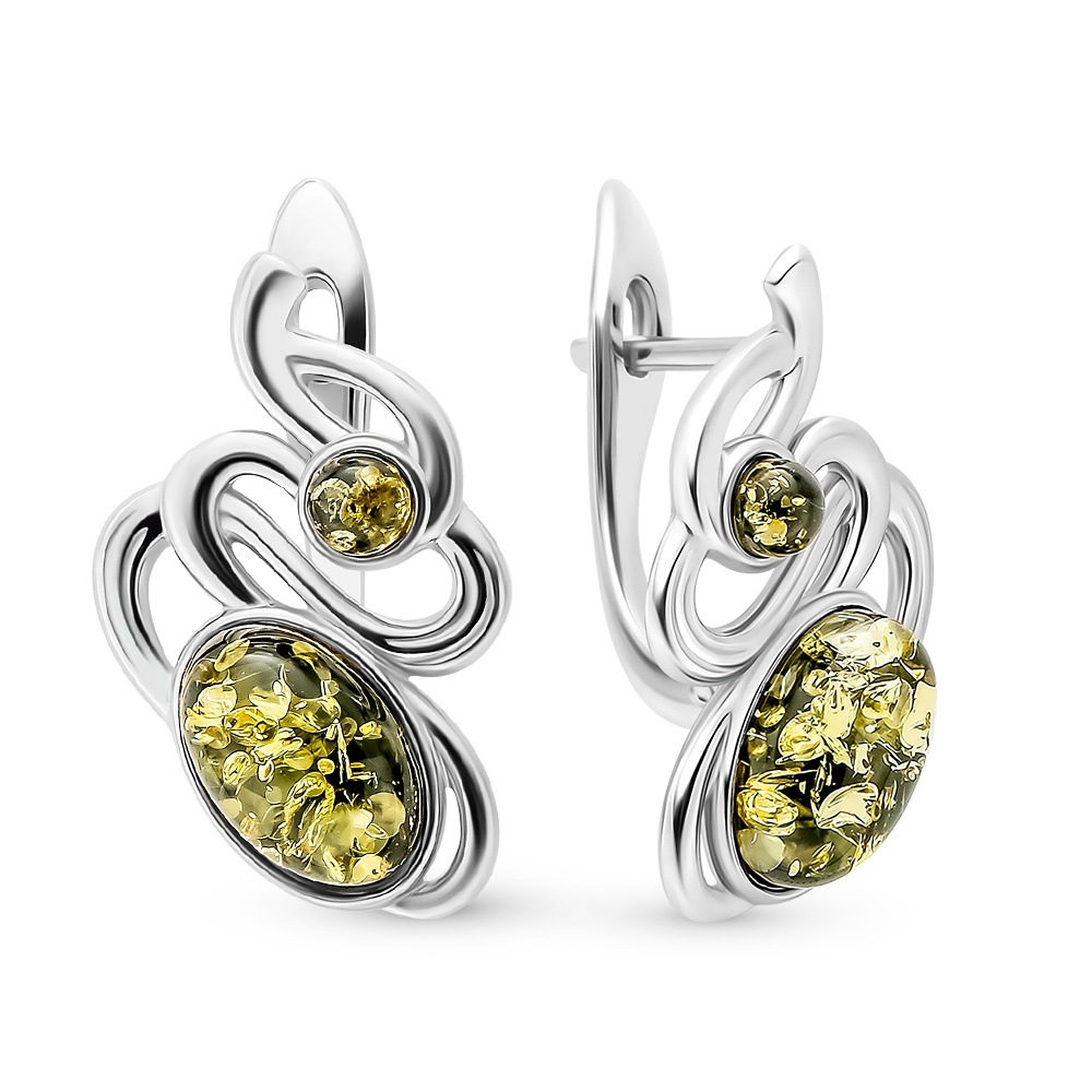 

Серьги из серебра с янтарем 585Gold 702008589, 702008589