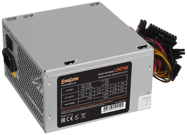 

Блок питания ExeGate UN700 700W (EX259602RUS), Серебристый, UN700