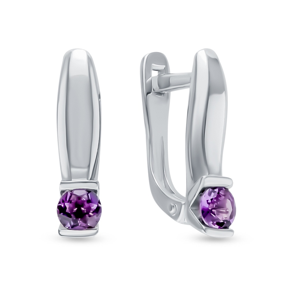 

Серьги из серебра с аметистом 585Gold 702009470, 702009470