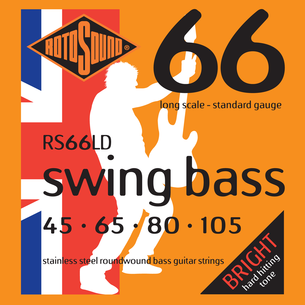 Струны для бас-гитары ROTOSOUND RS66LD BASS STRINGS STAINLESS STEEL