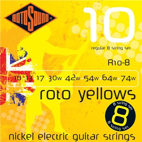 Струны для электрогитары ROTOSOUND R10-8 8 STRING NICKEL SET
