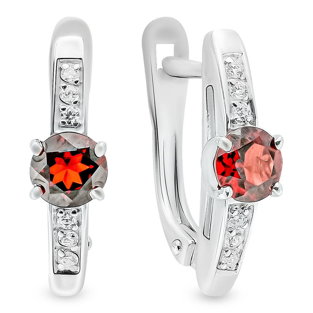 

Серьги из серебра с гранатом 585Gold 702009639, 702009639