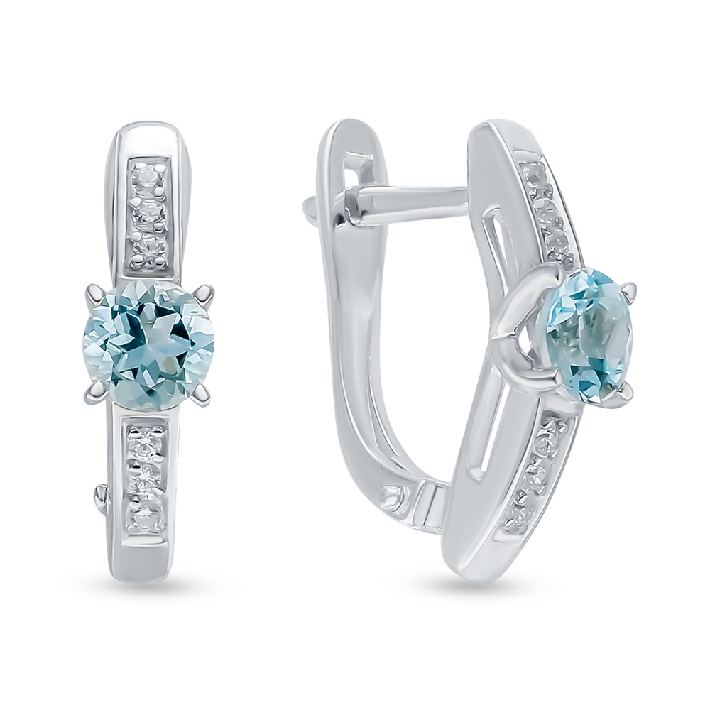 

Серьги из серебра с топазом 585Gold 702009640, 702009640