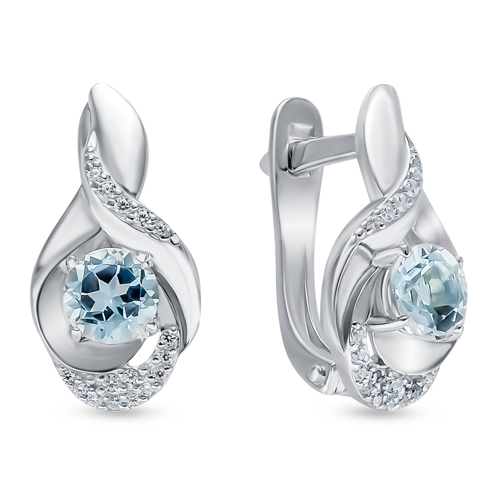 

Серьги из серебра с топазом/фианитом 585Gold 702009672, 702009672