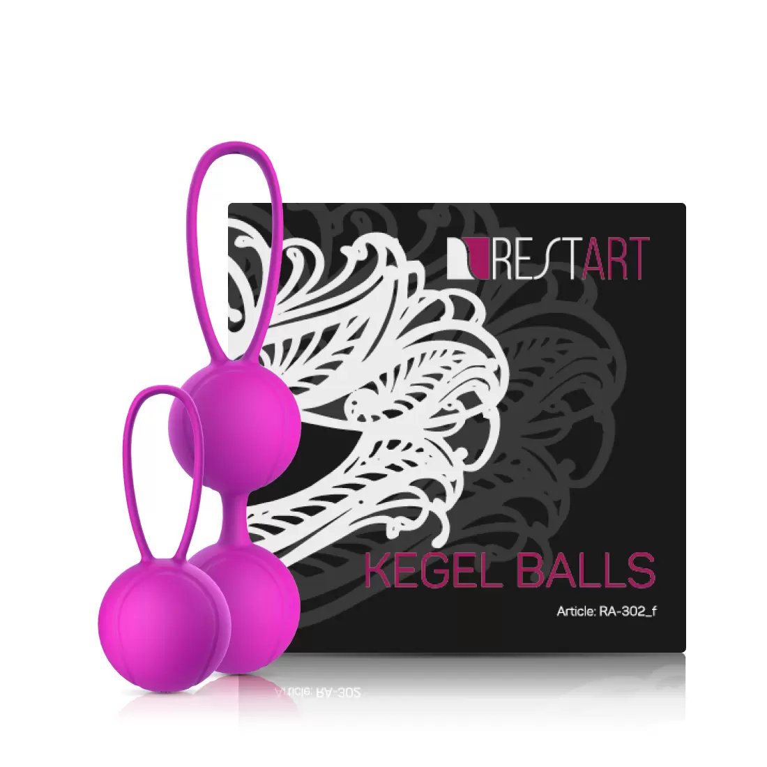 Вагинальные шарики RestArt Kegel Balls RA-302_f фиолетовый 3 шт.
