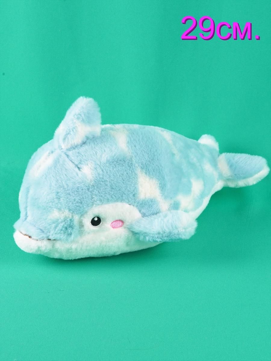 Мягкая игрушка АКИМБО КИТ Дельфин 29 см фильтр для воды гейзер дельфин для холодной воды доп картридж в подарок 3 л синие