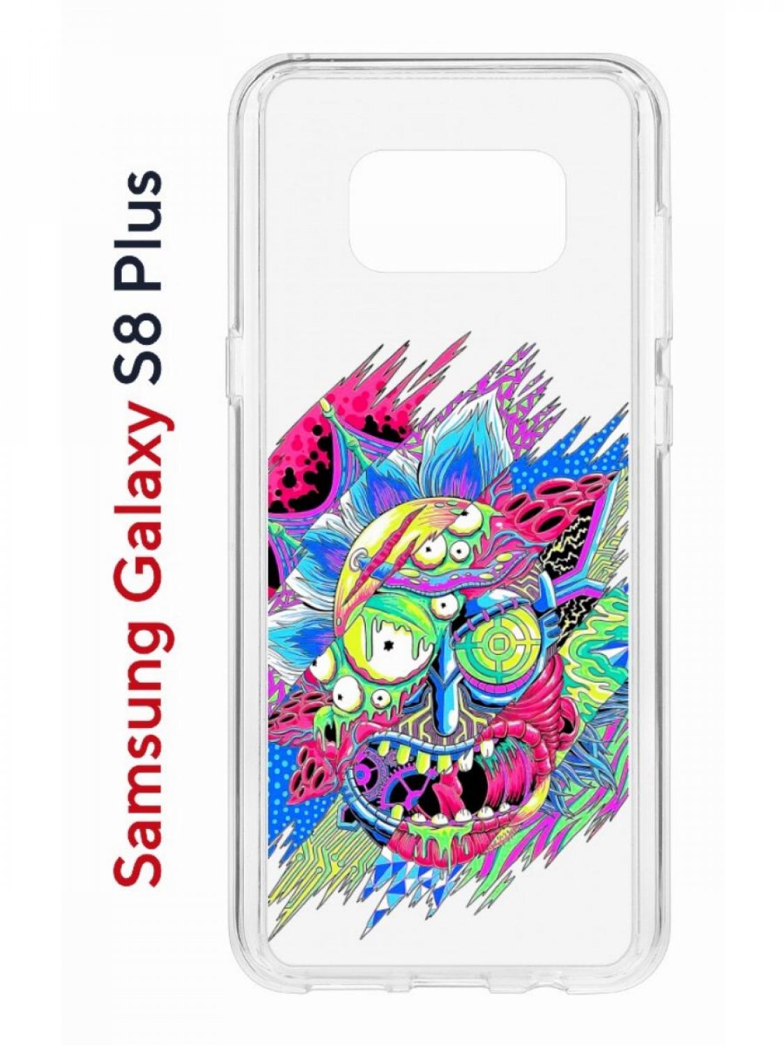 Чехол на Samsung S8 Plus Kruche Print Многоликий Рик,противоударный бампер с принтом