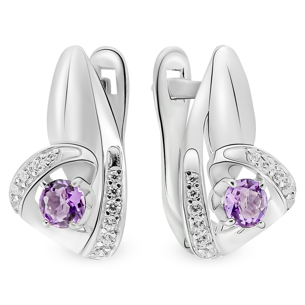 

Серьги из серебра с аметистом 585Gold 702009504, 702009504