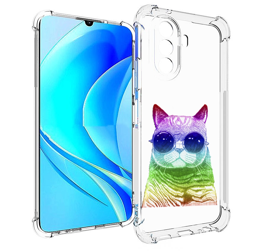 

Чехол MyPads Кот в очках для Huawei Nova Y70 / Nova Y70 Plus (MGA-LX9N) / Huawei Enjoy 50, Прозрачный, Tocco