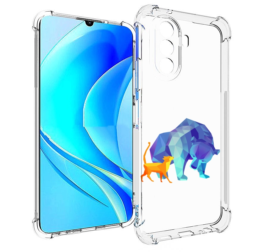 

Чехол MyPads Кот-и-медведь для Huawei Nova Y70 / Nova Y70 Plus (MGA-LX9N), Прозрачный, Tocco