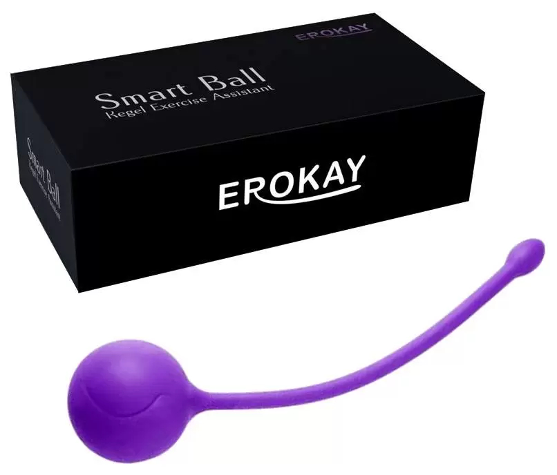 Фиолетовый металлический шарик с хвостиком в силиконовой оболочке