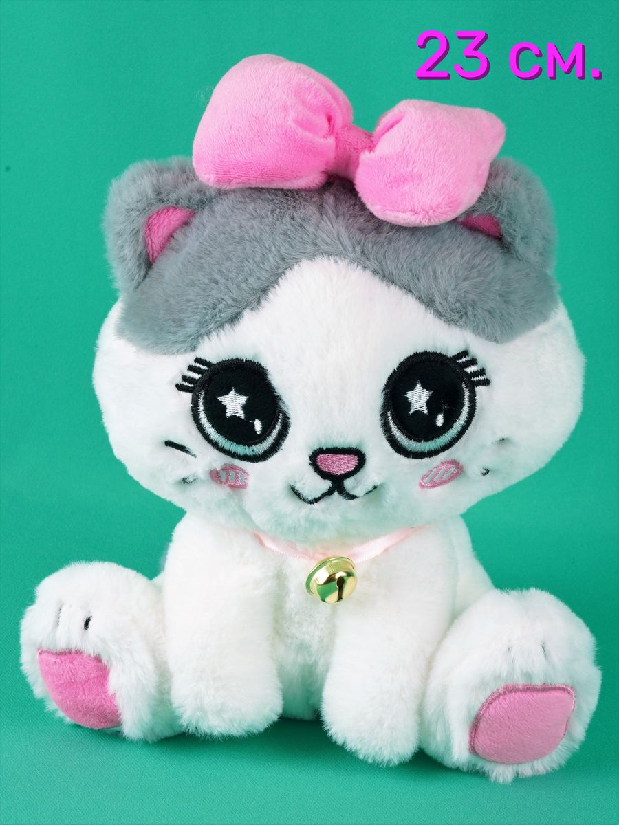 

Мягкая игрушка АКИМБО КИТ аниме Котенок 23 см, Белый, 3615 желтый,коричневый,Тигр,23см (18518-Y)