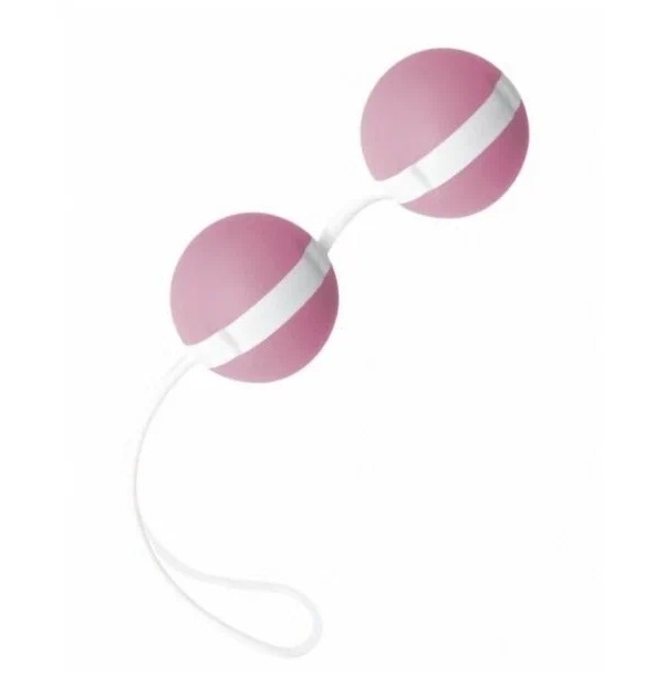Нежно-розовые вагинальные шарики Joyballs Bicolored