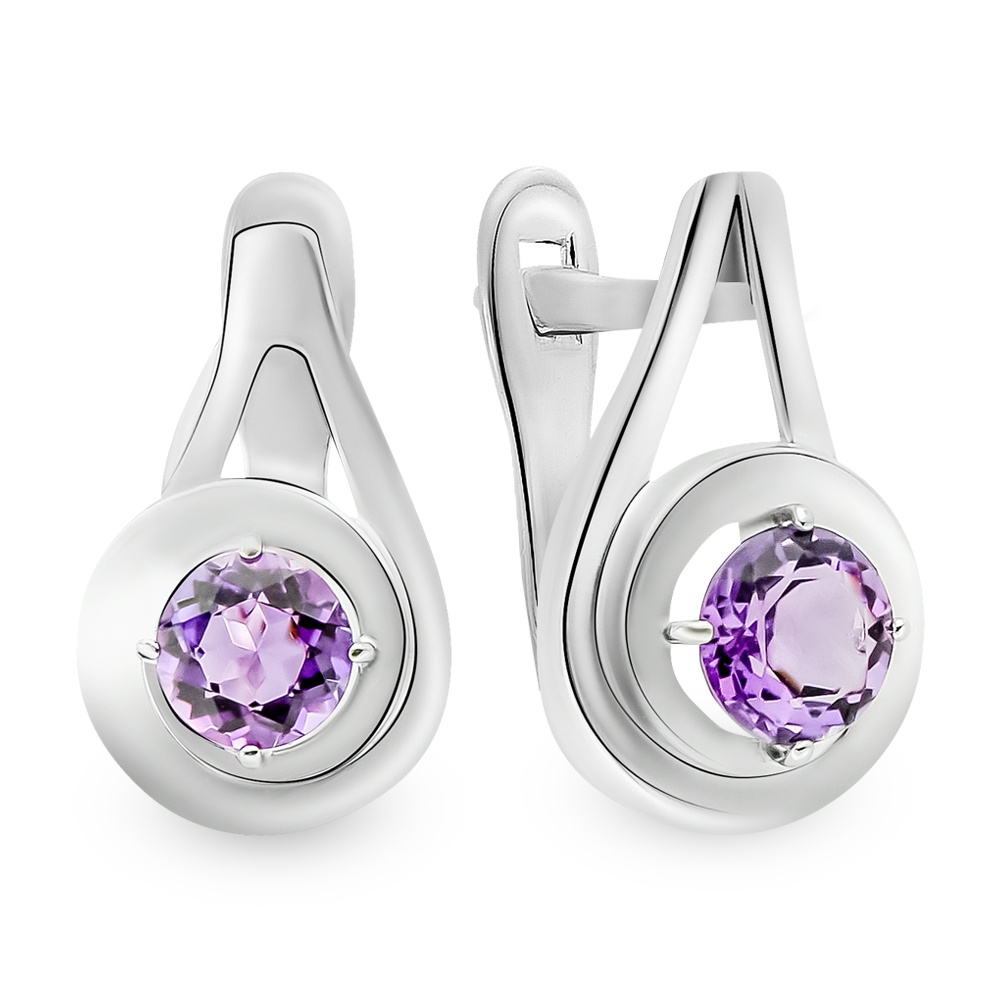 

Серьги из серебра с аметистом 585Gold 702009595, 702009595