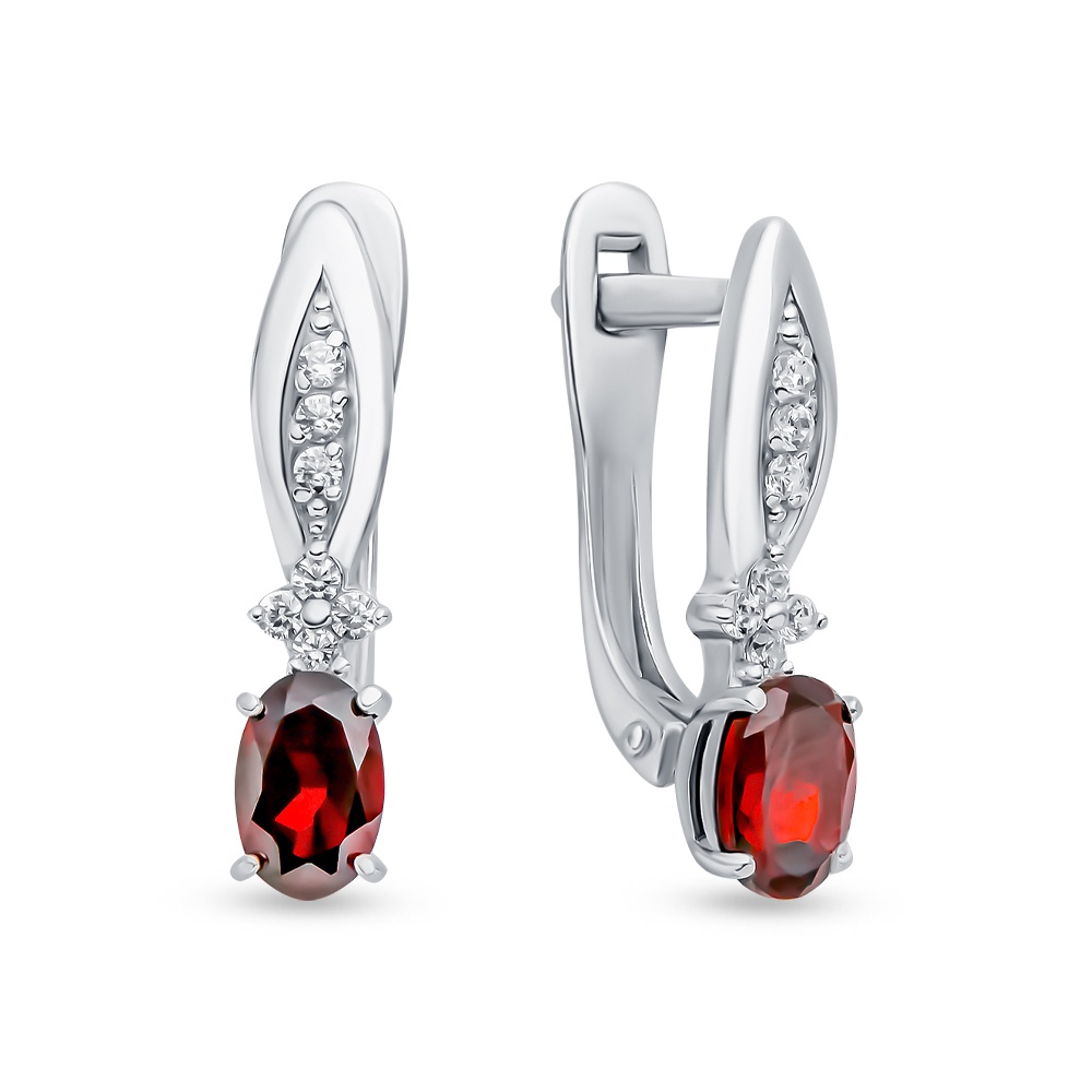 

Серьги из серебра с гранатом 585Gold 702009442, 702009442