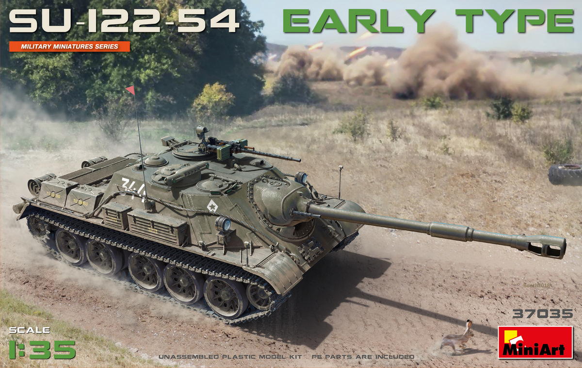 

Сборная модель MiniArt 1/35 САУ Суххой-122-54 раннего выпуска 37035