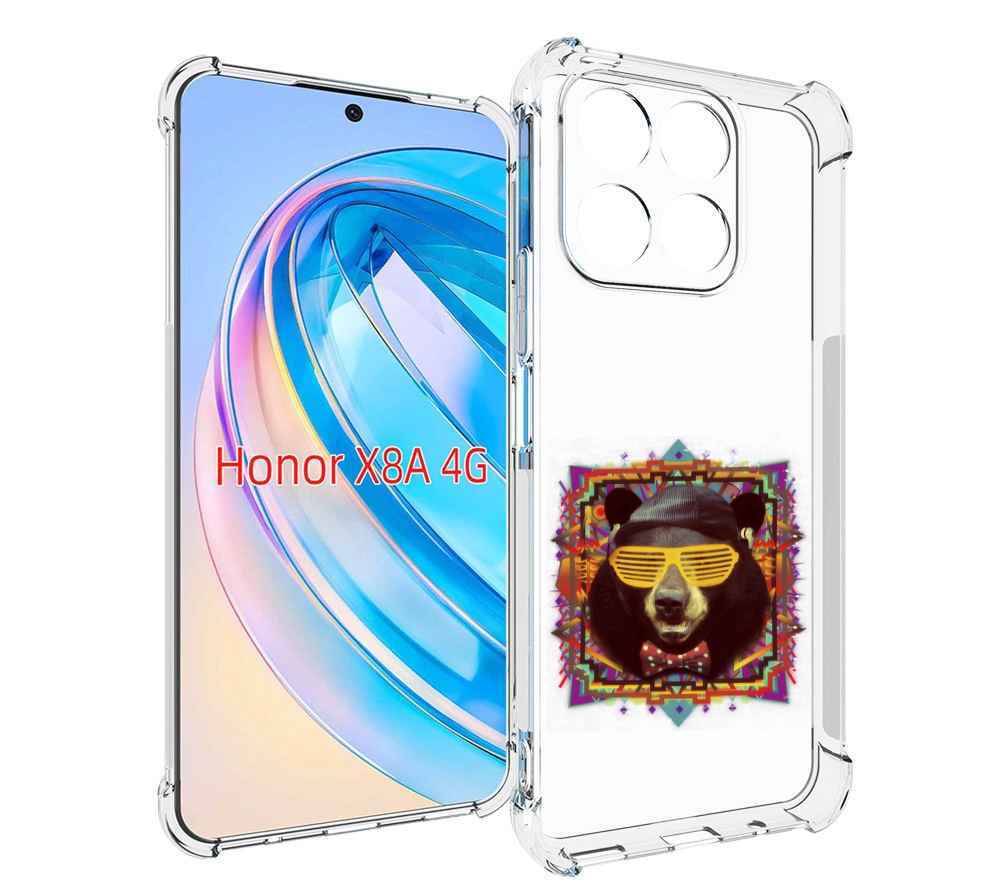

Чехол MyPads Медведь в очках для Honor X8a, Tocco