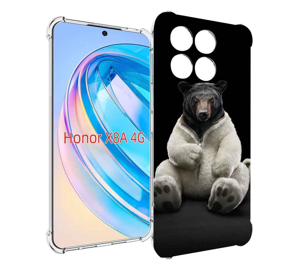 

Чехол MyPads Медведь-бурый-белый для Honor X8a, Tocco