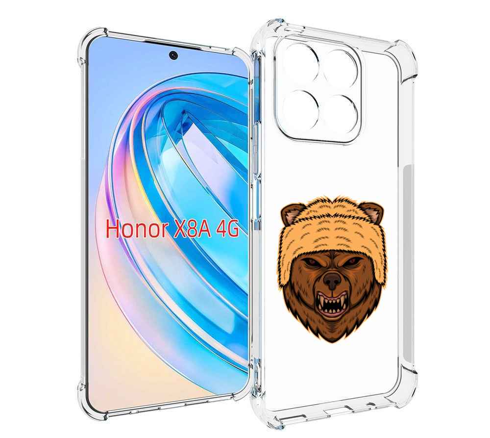 

Чехол MyPads Медведь-в-шапке для Honor X8a, Tocco