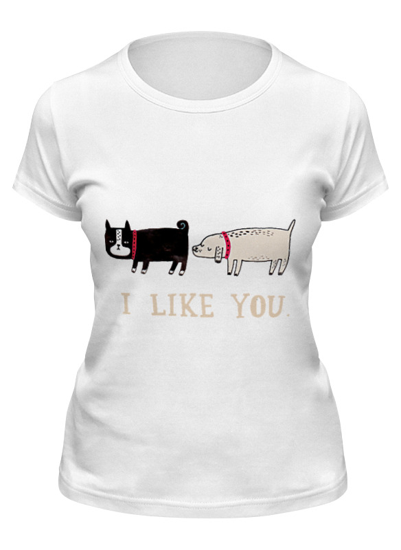 

Футболка женская Printio I likeyou белая XL, Белый, I likeyou