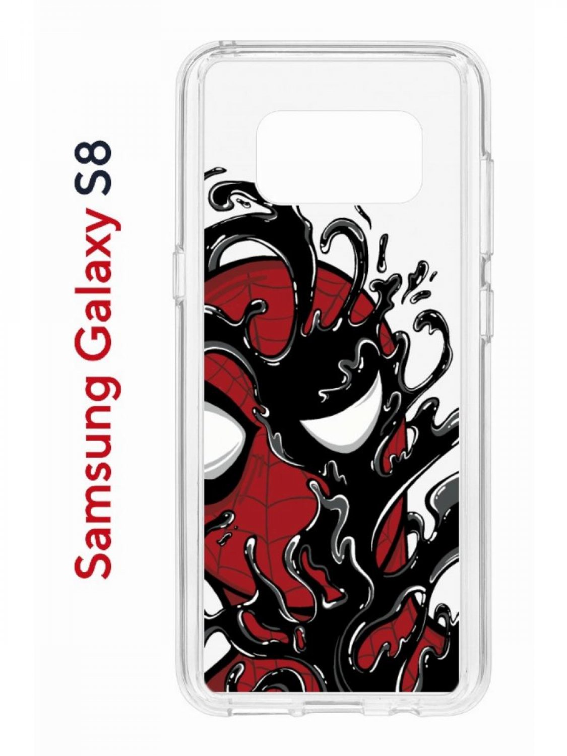Чехол на Samsung Galaxy S8 Kruche Print Spider-Man-Venom,противоударный бампер с принтом