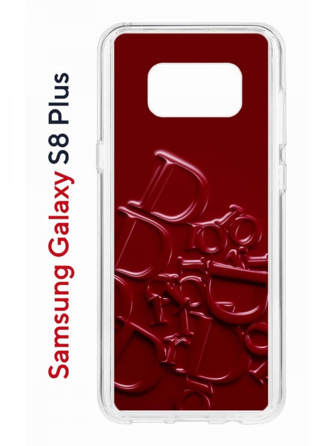 Чехол на Samsung Galaxy S8 Plus Kruche Print Dior,противоударный бампер,с защитой камеры