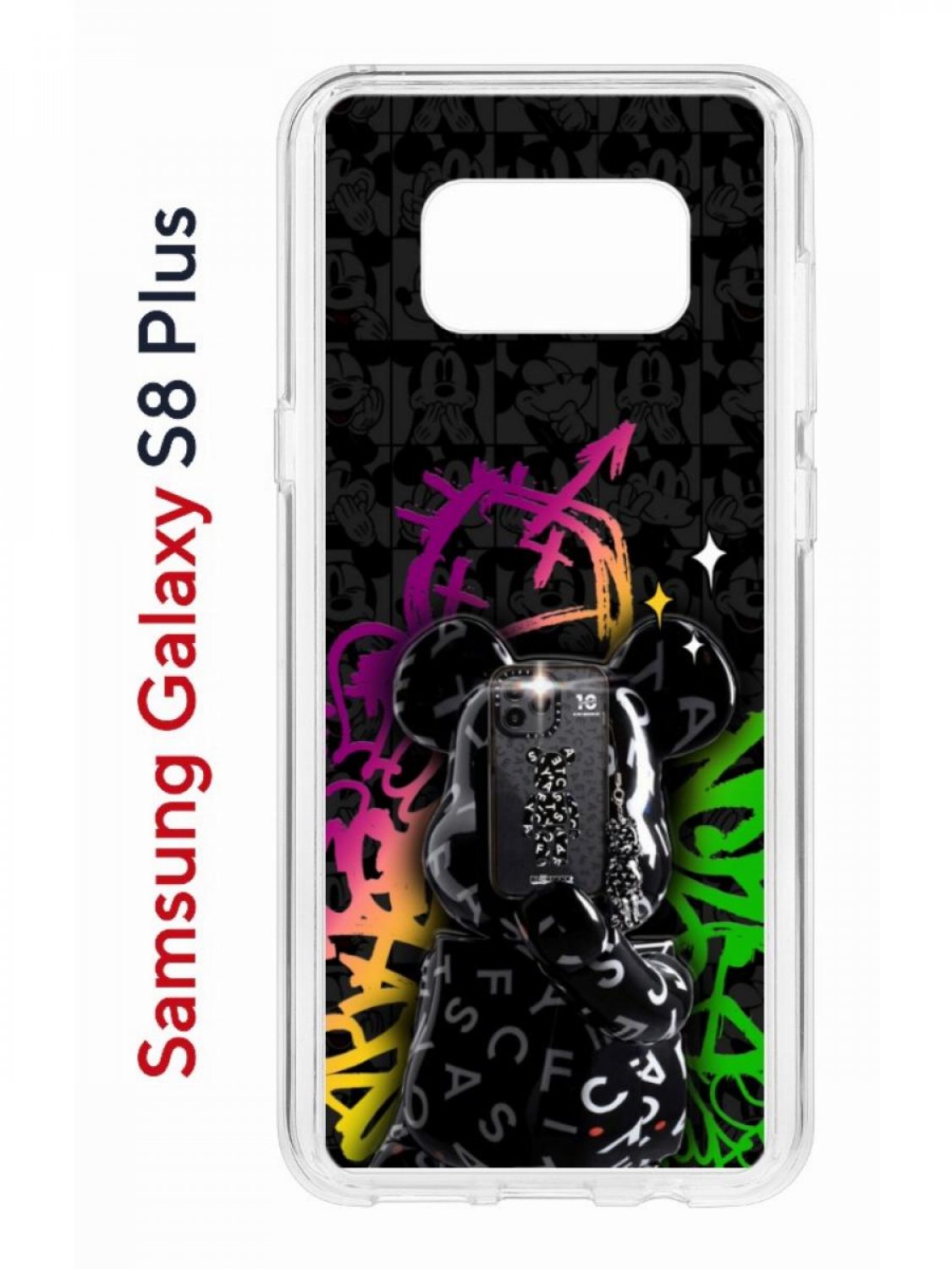 

Чехол на Samsung Galaxy S8 Plus Kruche Print Микки Маус,противоударный бампер с принтом, Прозрачный;черный;зеленый;фиолетовый, Самсунг Галакси с8 Плюс