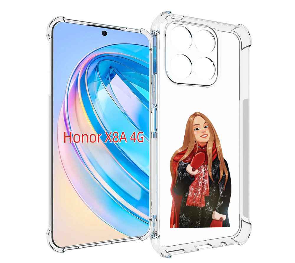 

Чехол MyPads Новогодний-зимний-арт женский для Honor X8a, Tocco