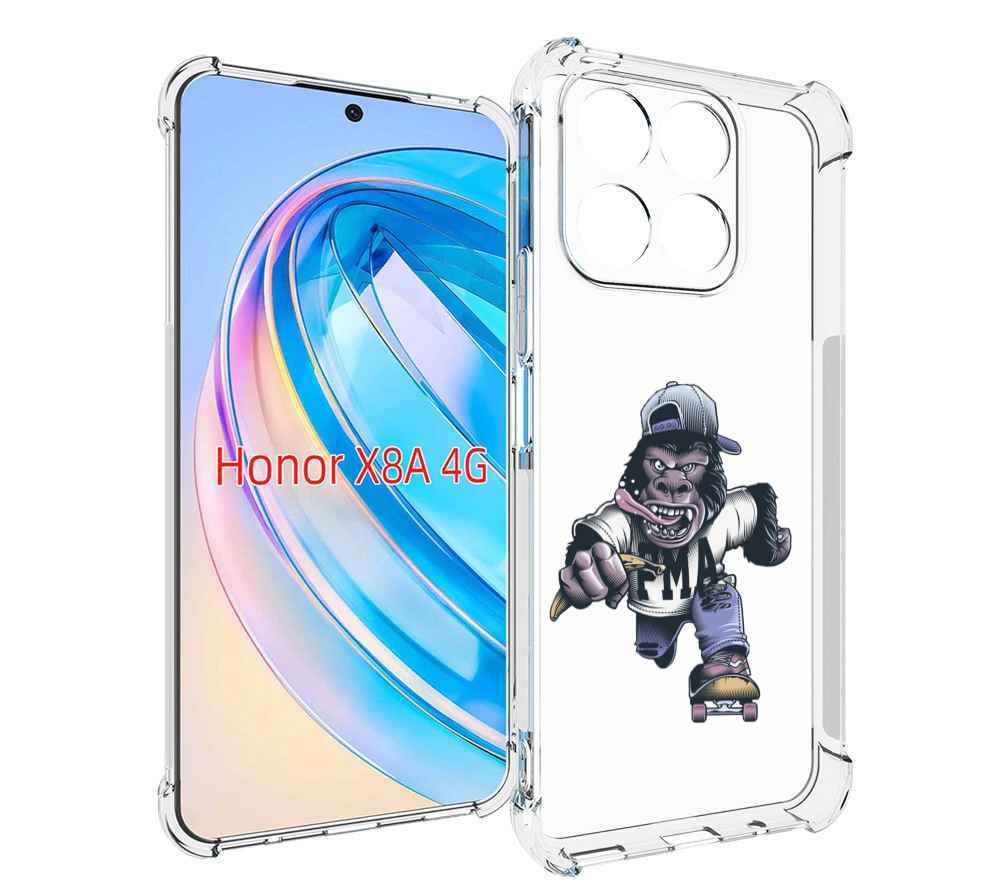 

Чехол MyPads Обезьяна на скейте для Honor X8a, Tocco