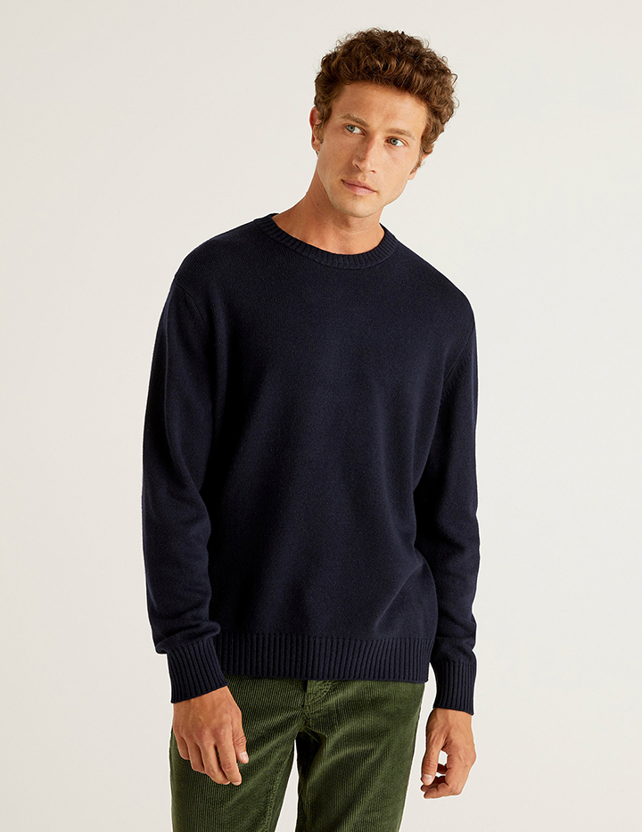 

Джемпер мужской 21A_1235U1N67 United Colors of Benetton синий XL, 21A_1235U1N67
