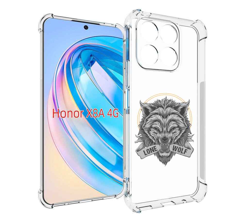 

Чехол MyPads Одинокий-волк мужской для Honor X8a, Tocco