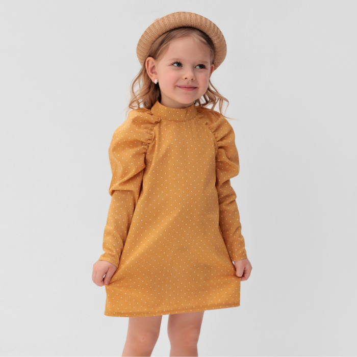 

Платье детское MINAKU: Cotton collection цвет горчица, рост 110, Желтый, 000613357