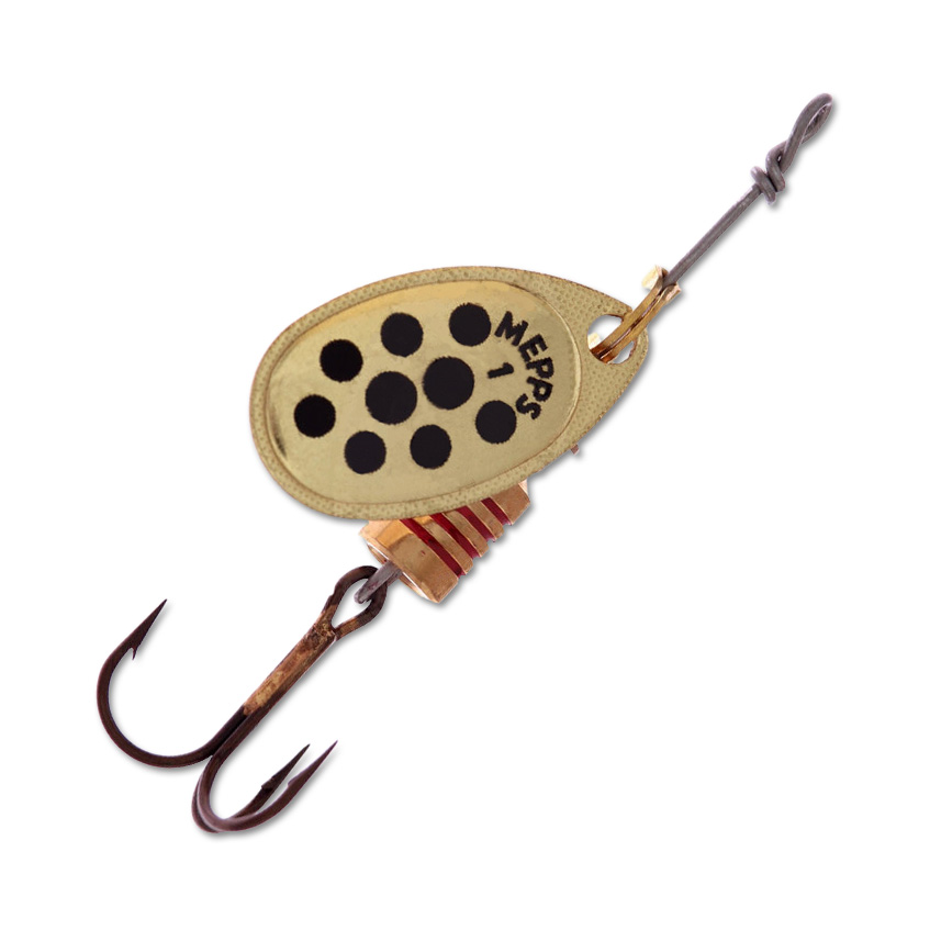 

Вращающаяся блесна Mepps Aglia Decoree 1шт цвет gold/black dot, Черный;золотистый, Aglia Decoree
