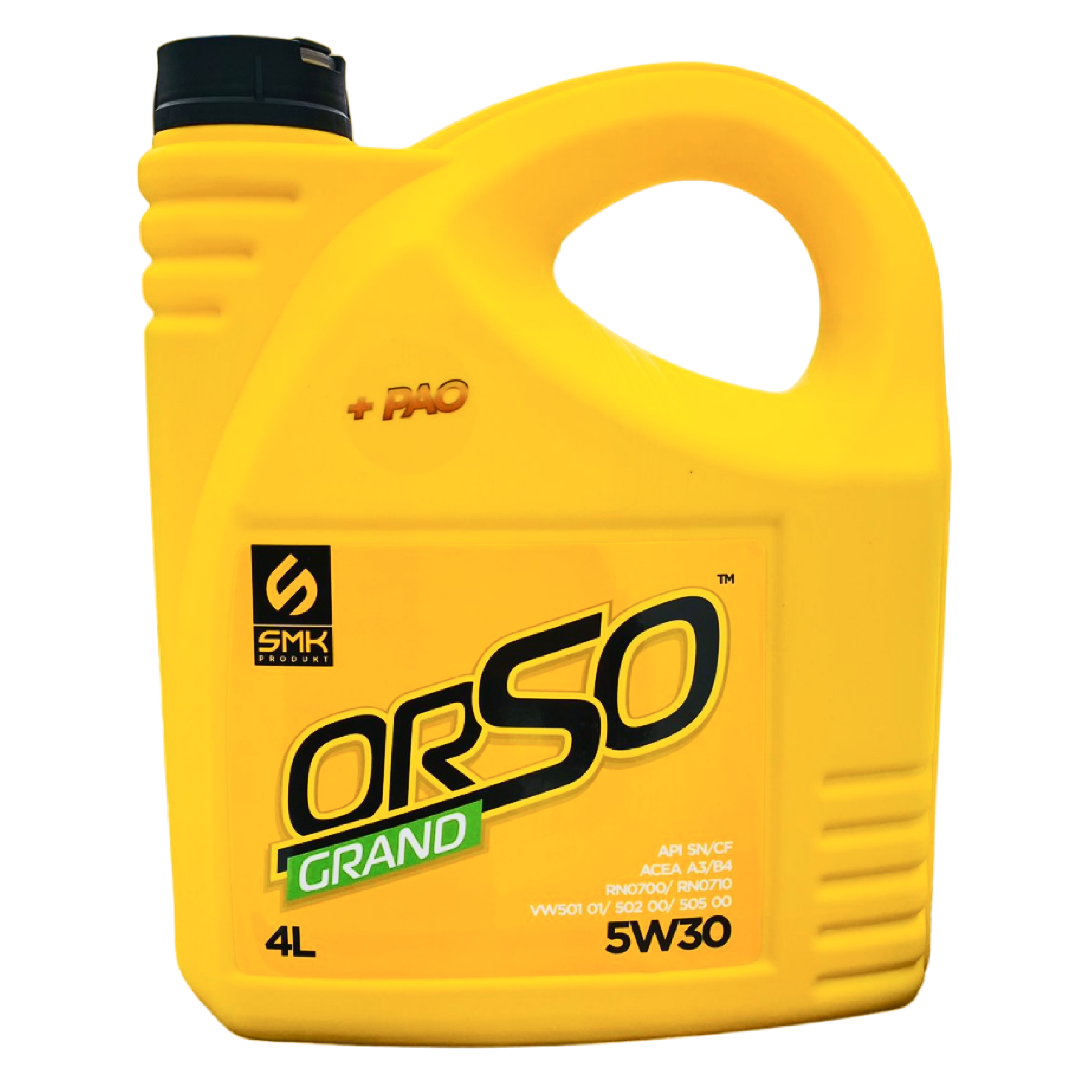 Моторное масло SMK PRODUKT Orso Grand 5w30 универсальное, полностью синтетическое, 4л.