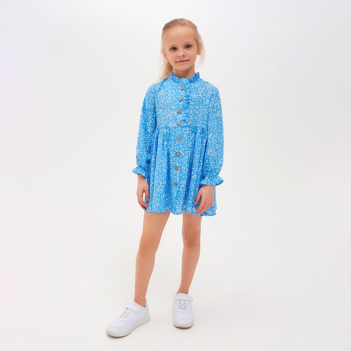 

Платье для девочки MINAKU цвет голубой, рост 110, Белый;голубой, MINAKU: Cotton collection