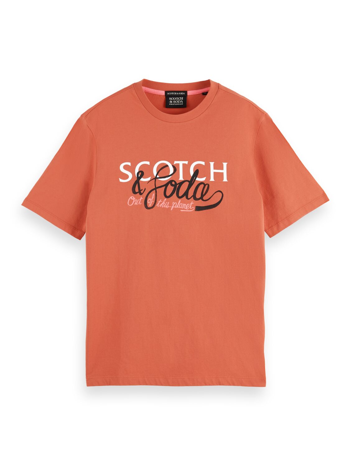 фото Футболка мужская scotch & soda 167341/4860 оранжевая m