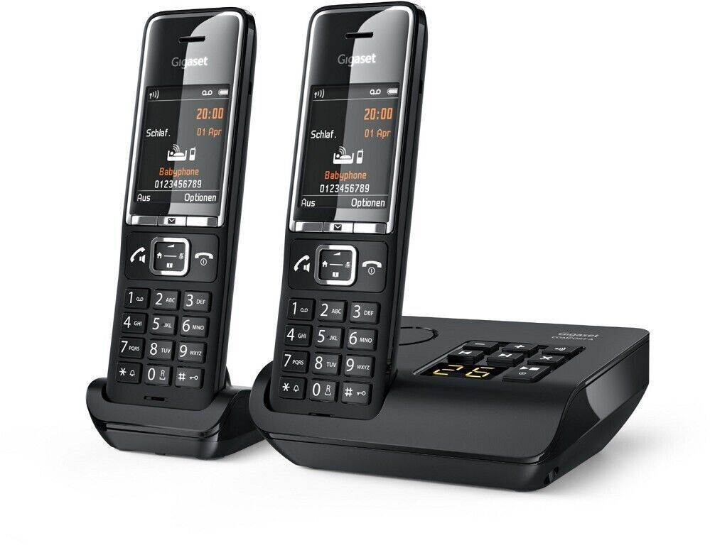 DECT телефон Gigaset 550A DUO черный с автоответчиком и двумя трубками