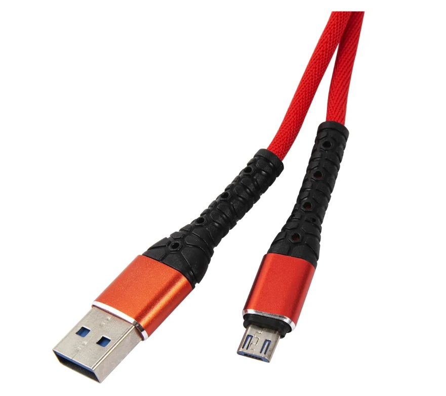 фото Кабель mobility usb-micro usb красный 1 м