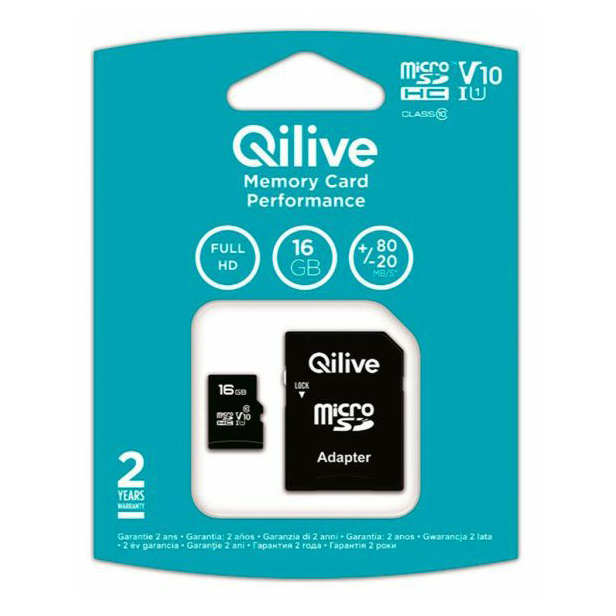 

Карта памяти Qilive microSD Cl 10 UHS-I U1 16 Гб