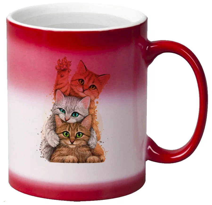 

Кружка CoolPodarok Животные.Три кошки