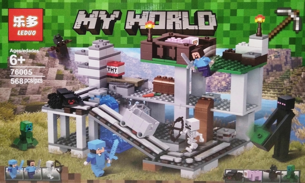 фото Конструктор leduo minecraft my world мини шахта, 568 деталей 76005