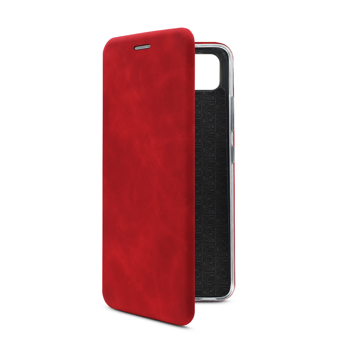 фото Чехол-книжка из кожи pu на xiaomi redmi 9c красный мрамор case place