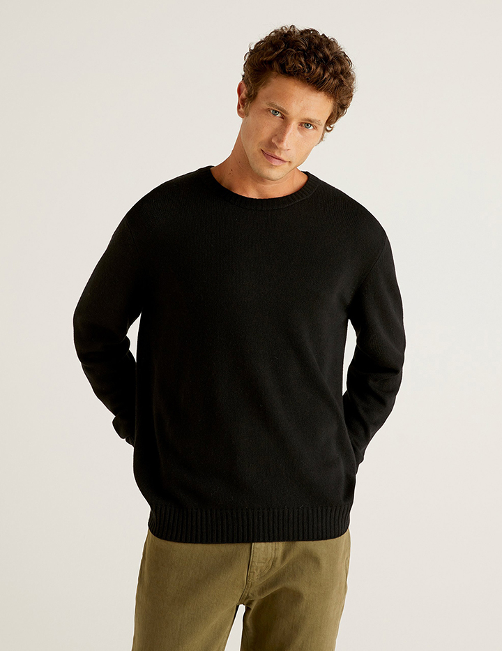 

Джемпер мужской 21A_1235U1N67 United Colors of Benetton черный XL, 21A_1235U1N67