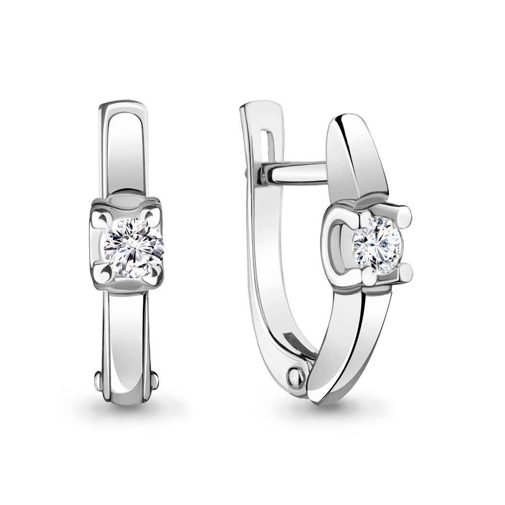 

Серьги из белого золота с бриллиантом Aquamarine Aquamarine 942531_585_бз, 942531_585_бз