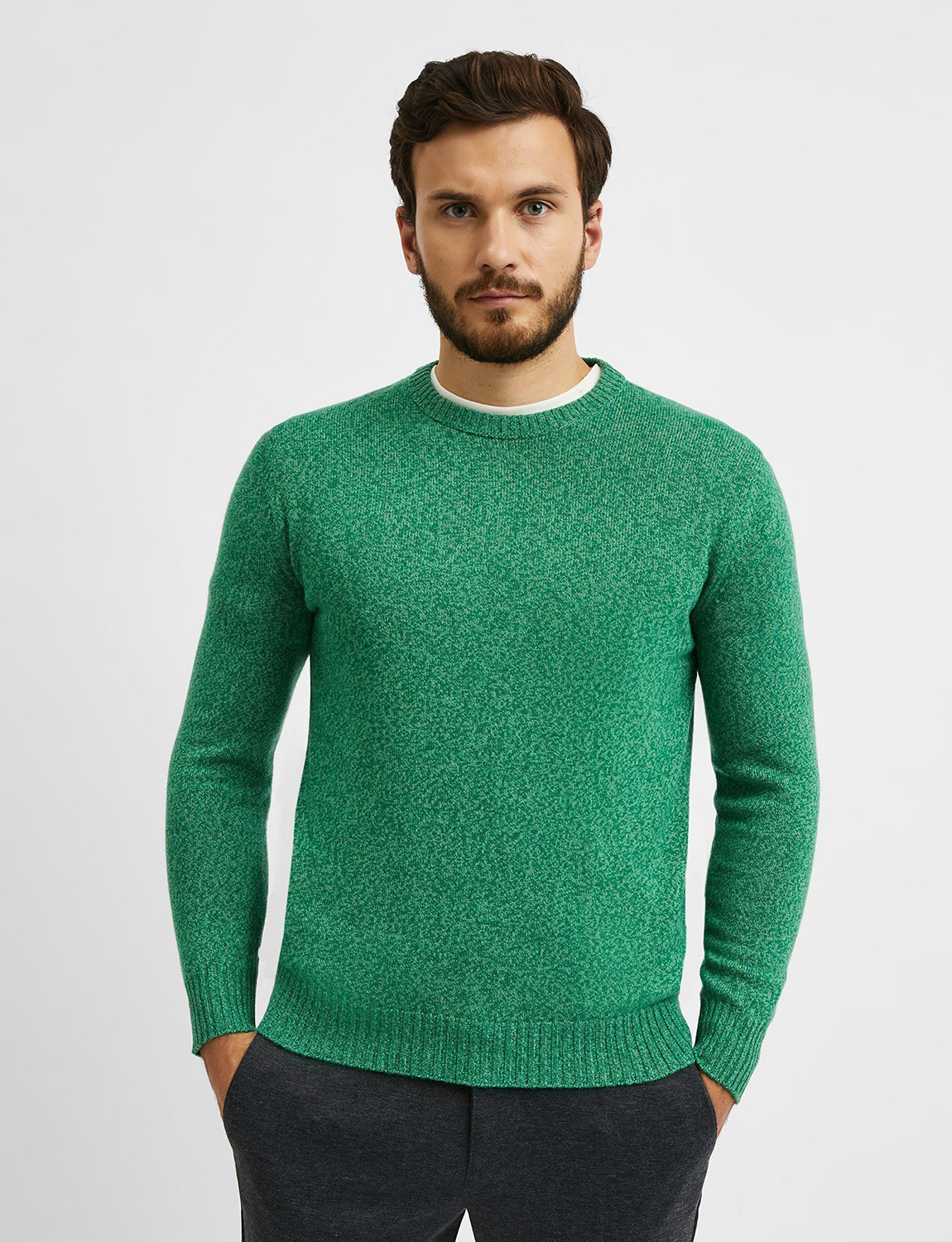 

Джемпер мужской United Colors of Benetton 21A_1235U1N67 зеленый 2XL, 21A_1235U1N67