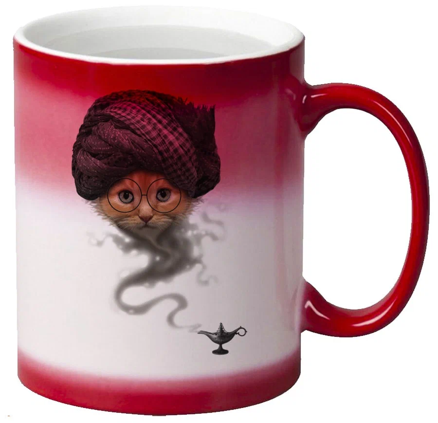 

Кружка CoolPodarok Котёнок джин лампа