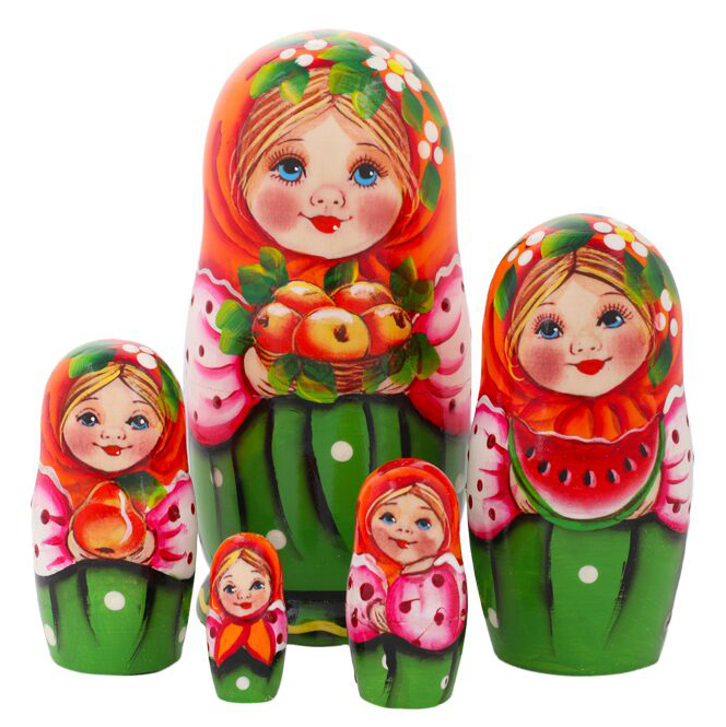

Матрешка Машенька 11179, 5 мест, 15 см, Разноцветный