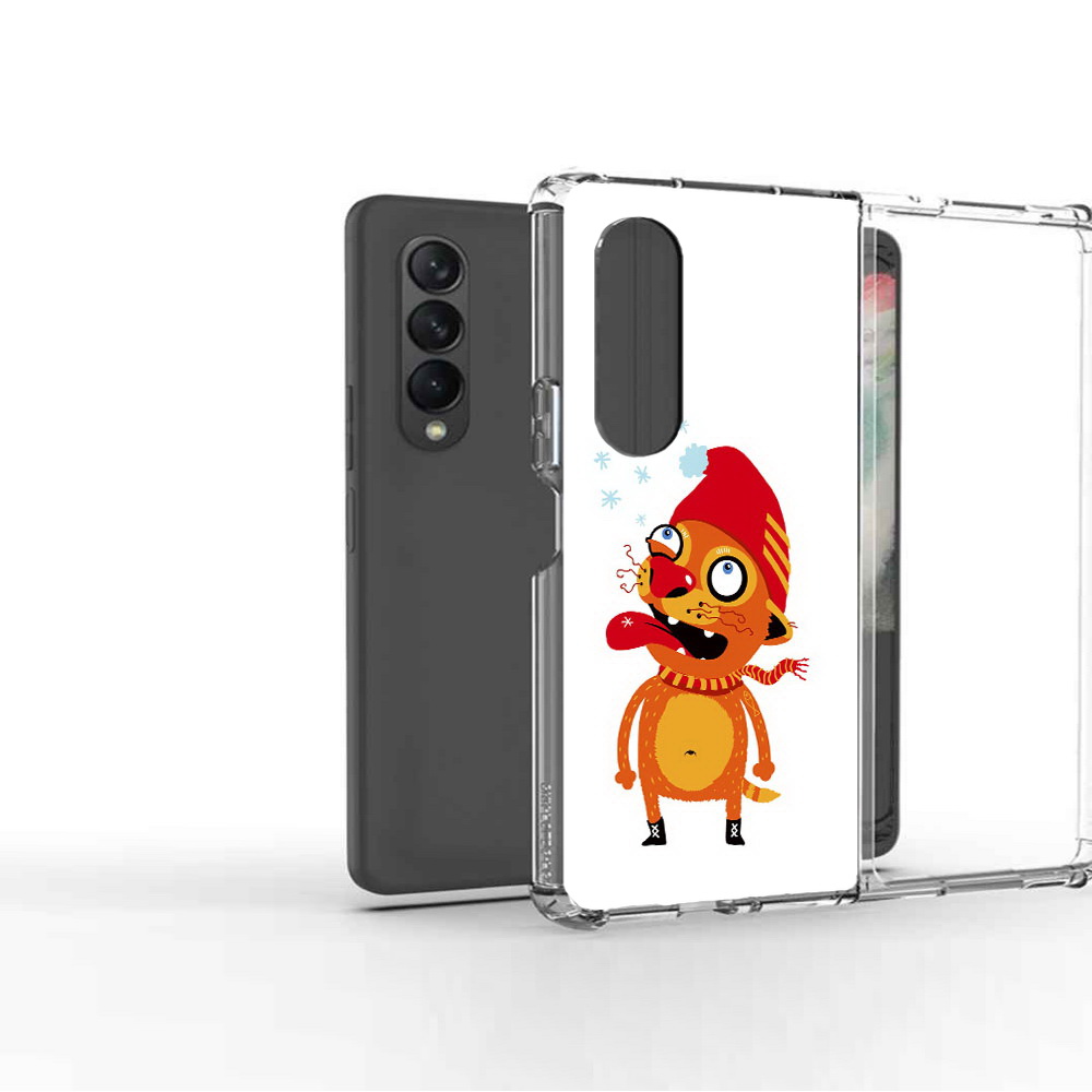 Чехол MyPads Tocco для Samsung Galaxy Z Fold2 Зимний кот